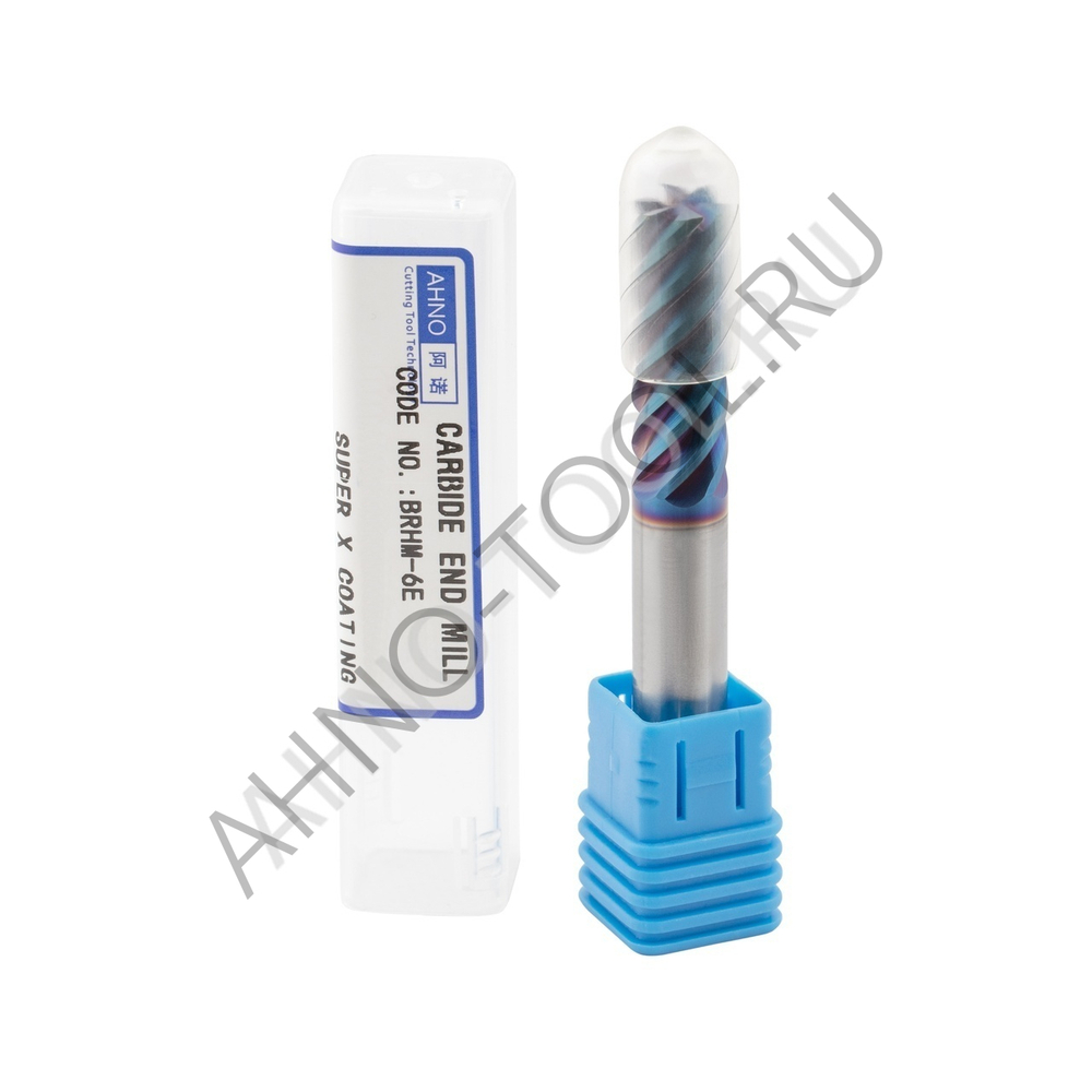 Фреза твердосплавная  10мм (L=75, l=30, хв=10) Z6 45° по закаленной стали BRHM-6E-D10.0 HRC65 AHNO
