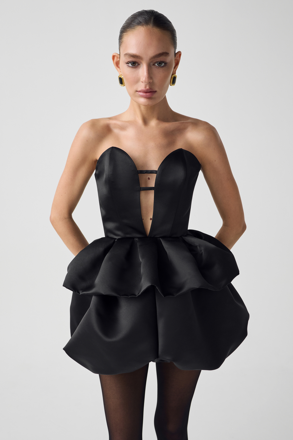 Комплект: топ-корсет и шорты-баллон из тафты (M)