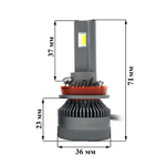 Светодиодные автомобильные LED лампы TaKiMi Progressive V2 H11/8/9/16 6000K 12/24V