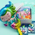 Шар с клапаном (14''/36 см) Мини-фигура, Русалочка, 1 шт.