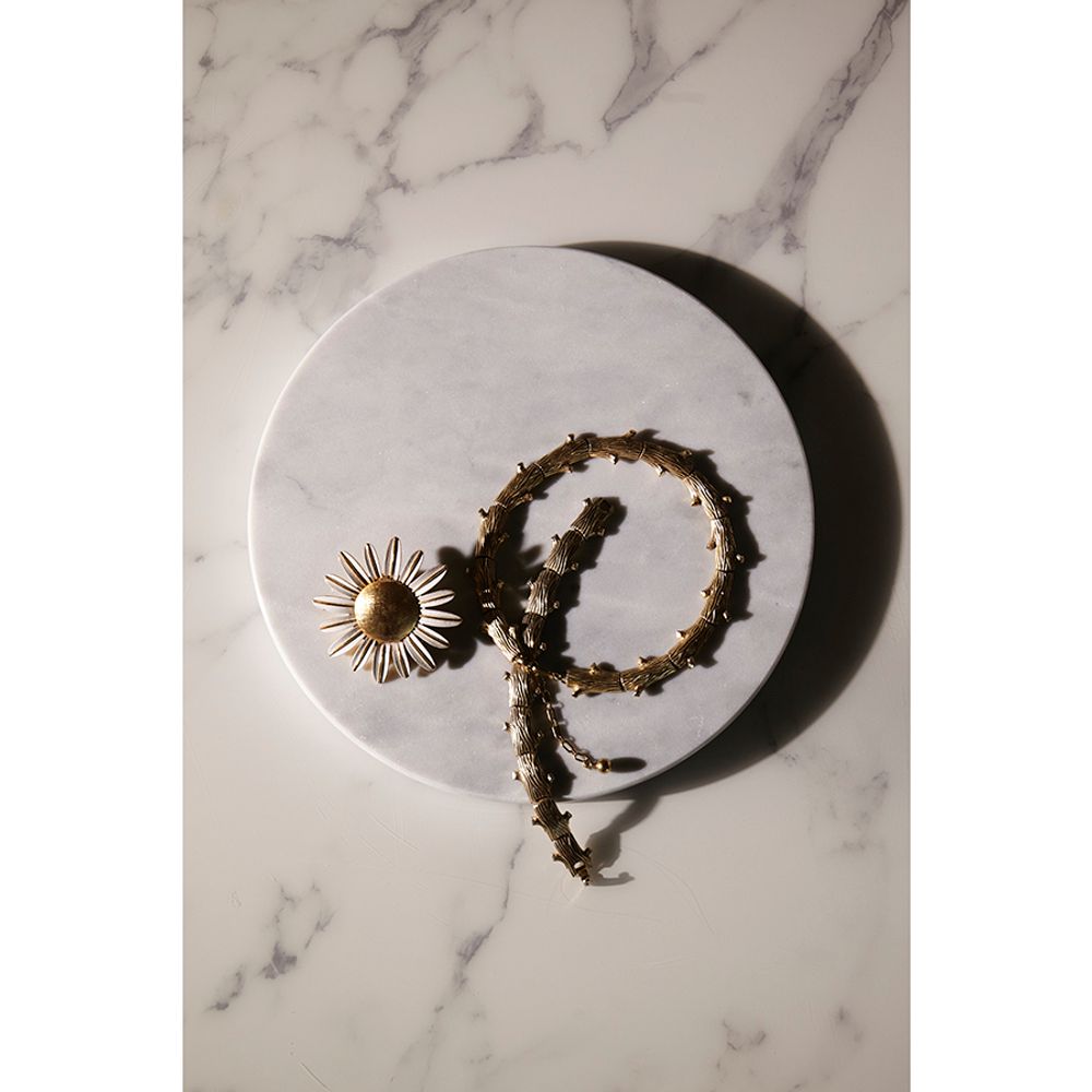 Блюдо сервировочное Marm, Ø30 см, белый мрамор