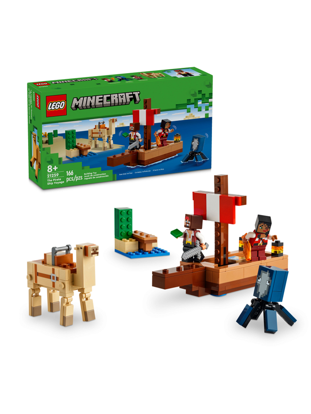 LEGO Minecraft 21259 «Путешествие на пиратском корабле» — море, сундуки и сражения