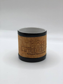 Кружка малая фарфоровая без ручки с берестой. Коллекция "Старая Русса"