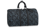 LOUIS VUITTON Monogram Pastel Noir Canvas Keepall Bandouliere 50