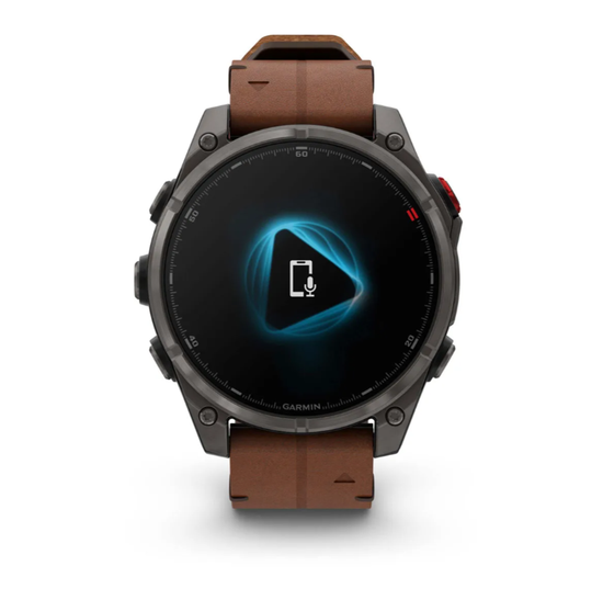 Умные часы Garmin Fenix 8 PRO, 47 мм, AMOLED, Sapphire, Carbon grey DLC titanium with Chestnut leather band