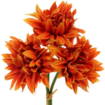 Цветы искусственные «Natur» 34см Хризантемы 3шт оранжевые