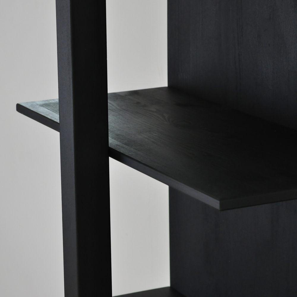 Стеллаж деревянный 6 полок Мадейра из массива сосны, серый