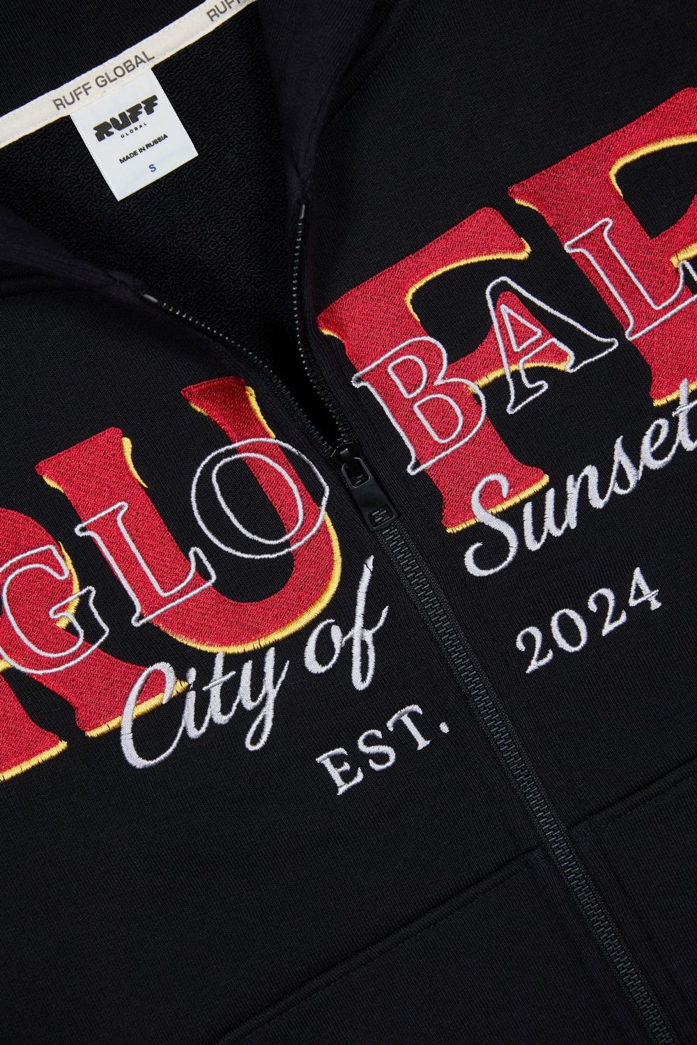 Худи Ruff Global Zip черное