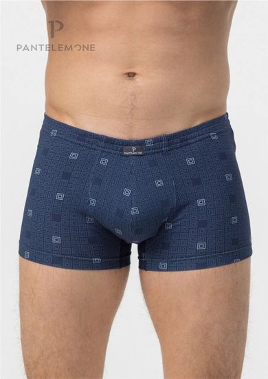 Трусы мужские боксеры Pantelemone PMH-1452, клетка темно-синяя