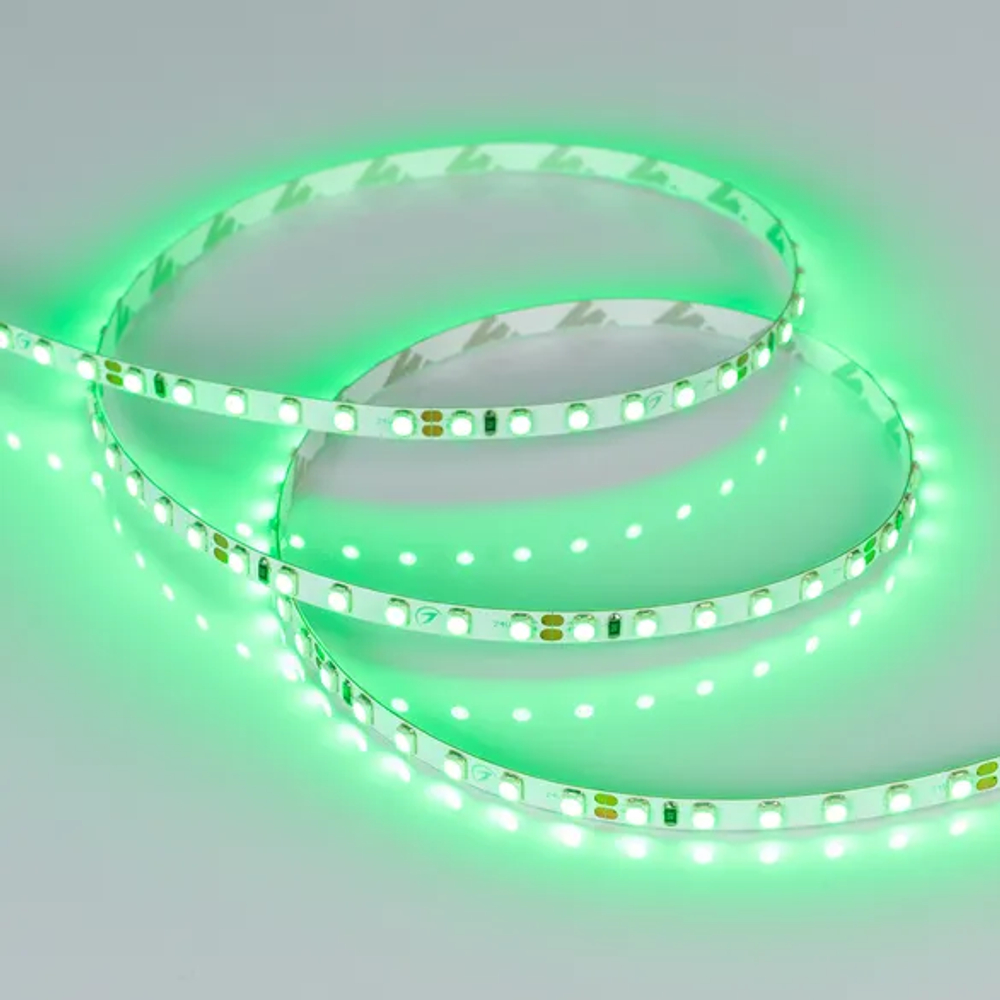 Светодиодная лента RT-A120-5mm 24V Green (9.6 W/m, IP20, 2835, 5m) (Arlight, узкая) 015663(2)