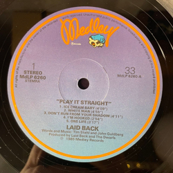 Винтажная виниловая пластинка LP Laid Back Play It Straight (Нидерланды 1985)