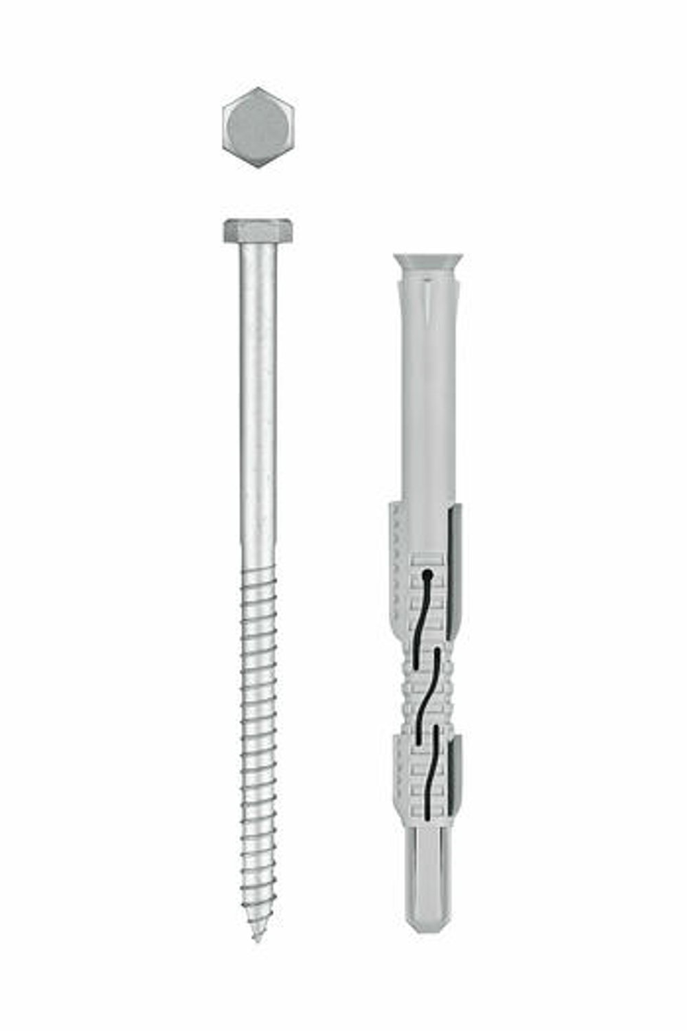 Фасадный дюбель, нейлон/цинк, 50 шт ЗУБР ФД-П 10 x 140 мм, (301475-140)
