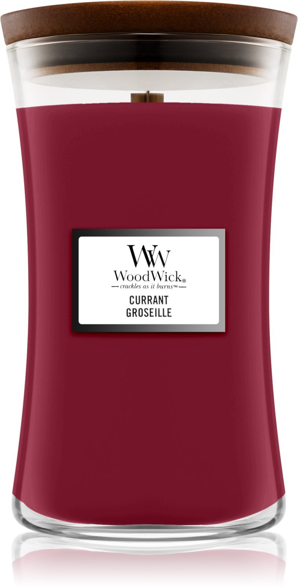 Woodwick Currant - ароматическая свеча с деревянным фитилем /   609,5  g  / GTIN 5038581054629