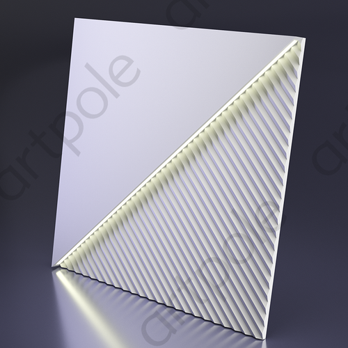 Гипсовые 3D панели Artpole PLATINUM FIELDS - 7.59 - 33 - 13 - FIELDS LED platinum теплый свет)