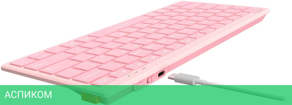 Клавиатура A4Tech Fstyler FBX51C розовый