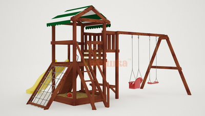 Детская площадка Савушка Мастер 2 (Махагон) 4 сезона