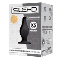 Черная анальная пробка 6,4см SilexD Premium Silicone Plug Model 2 Size XS