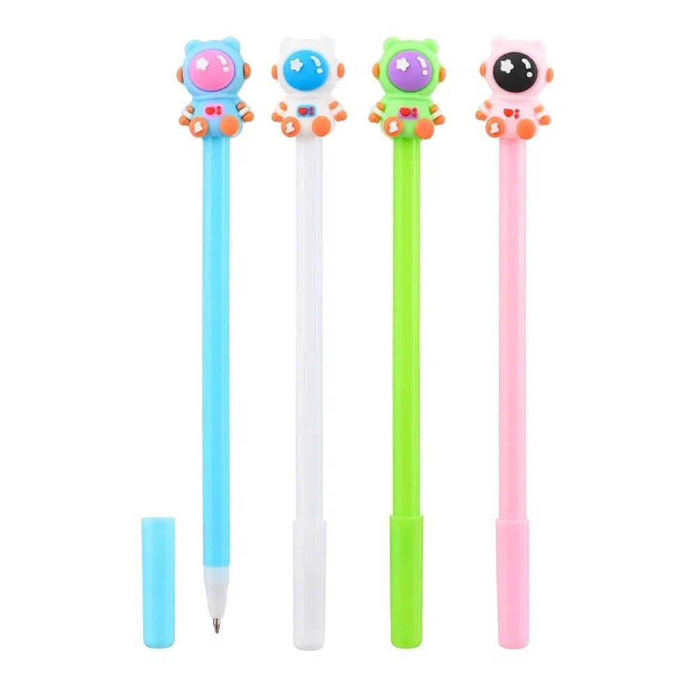 Ручка шариковая, Basir, синие чернила, серия "Космонавт", с фигуркой на корпусе, 12 шт