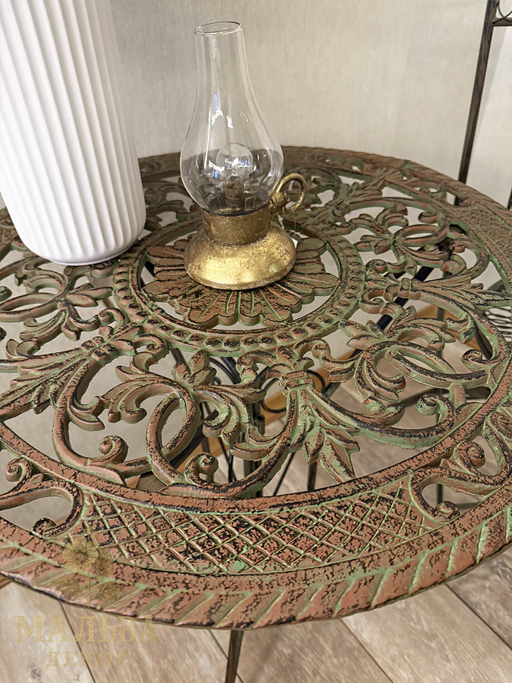 Стол металлический декоративный "Зеленый сад" 61x71 см