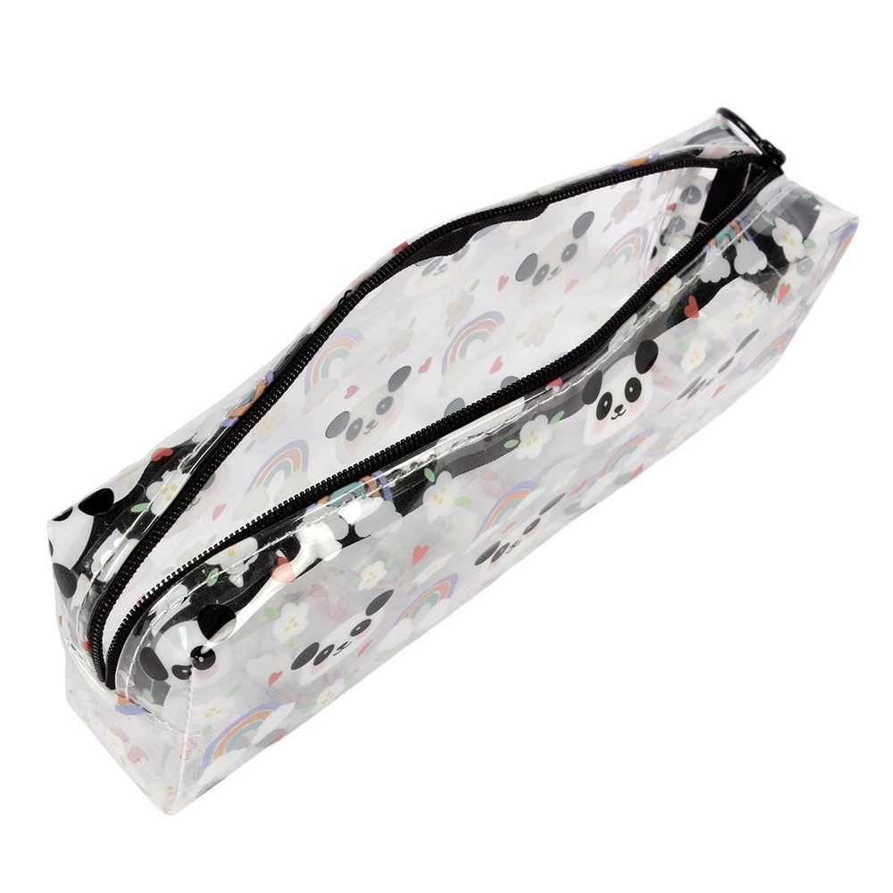 Пенал-косметичка "Панда" силиконовый, 20*6*4см , 3 цв микс, в ннд.пакете, C-40730