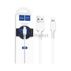 Зарядный кабель Hoco X20, USB-A - Lightning, 2A, 10W, 3 м, белый
