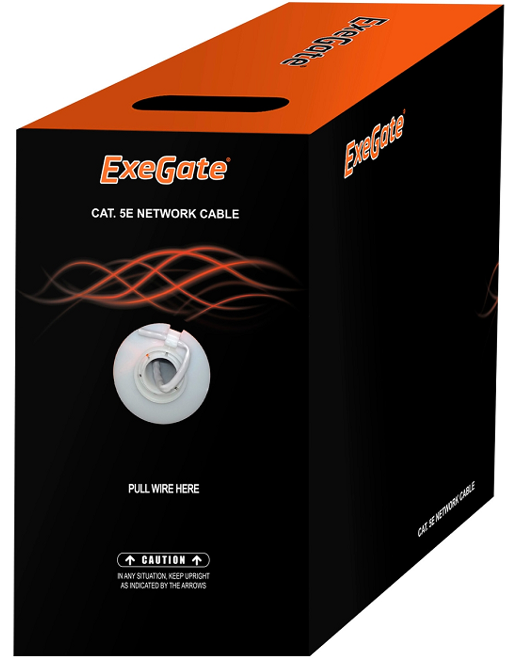 Кабель витая пара U/UTP 5e кат. 4 пары Exegate UTP4-C5e-CCA-S26-IN-PVC-GY-305