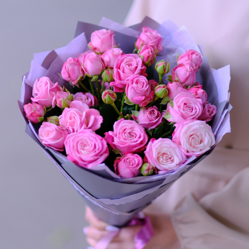 Купить Букет пионовидных кустовых роз #538