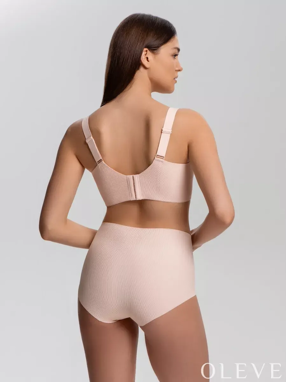 Бесшовные трусы в рубчик Plus size