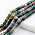 "Индийский агат" (халцедон), размер около 4*2 мм, цена за 37-38 шт (1/4 нити)