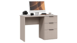 Стол письменный с ящиками Дуб Крафт Табачный/Холст Белый 110,2х50х75 см