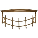 Вешалка настенная 5 крючков с полкой, 525, Медный антик, ВНП4/А