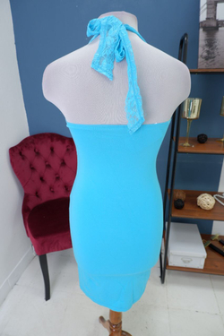 Сарафан бирюзовый с кружевом 40 размер