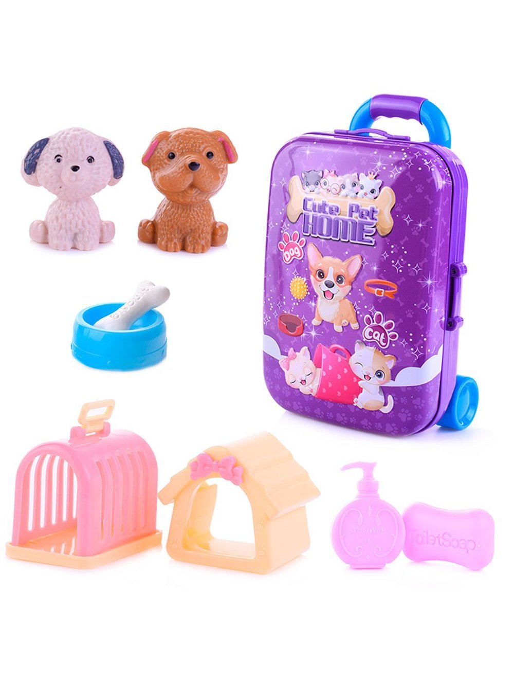 Игровой набор Питомцы собачки (977-14) цвет фиолетовый