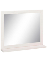 Настенное зеркало Веста, 60х51,8 см из сосны, белый воск