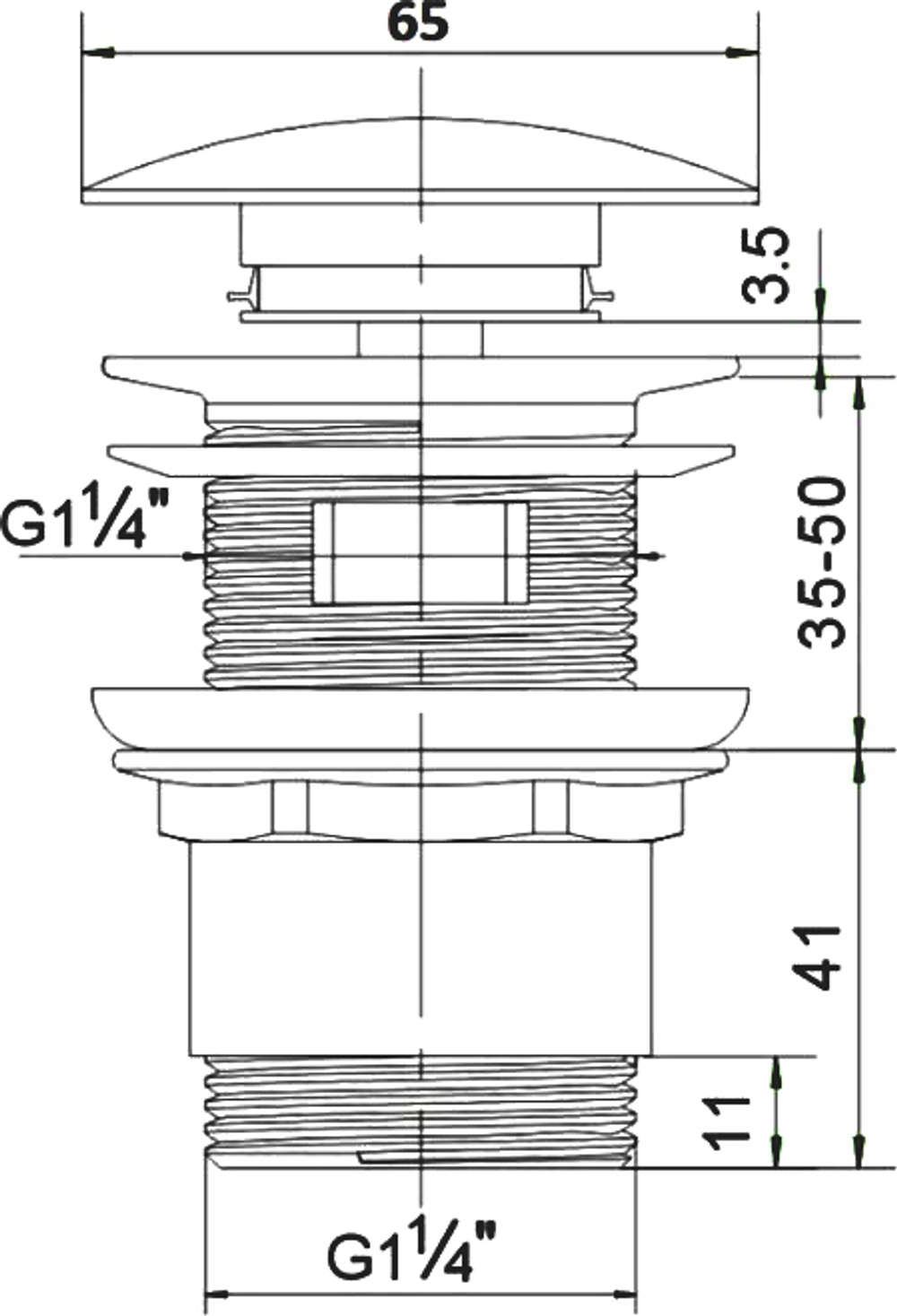 Смеситель для раковины STWORKI Гётеборг S03020CR + донный клапан SW-001CR хром