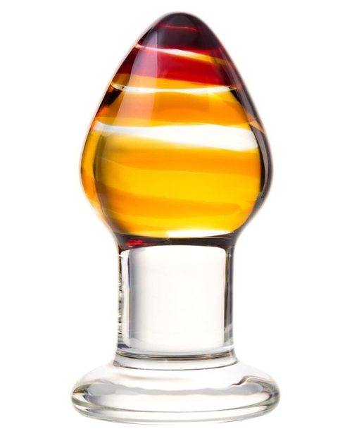 Анальная пробка Sexus Glass, стеклянная, 9 см