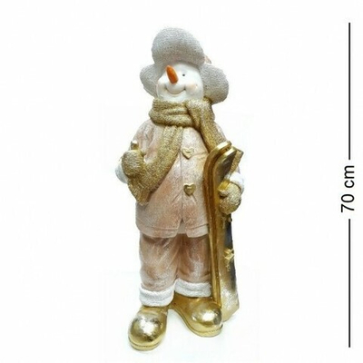 Фигурка Снеговик с лыжами 70см