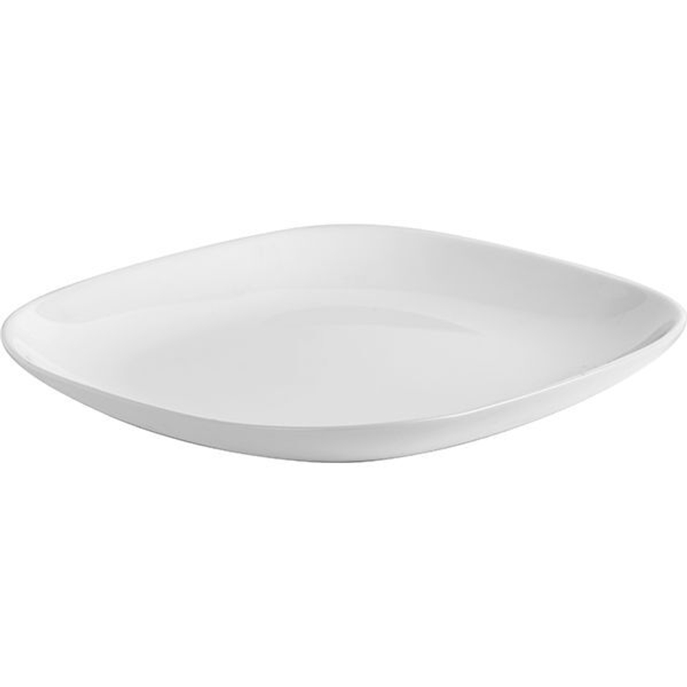 Тарелка «Эволюшнс Солюшн»;стекло;,L=21,5,B=19см;белый (Цвет: белый)
