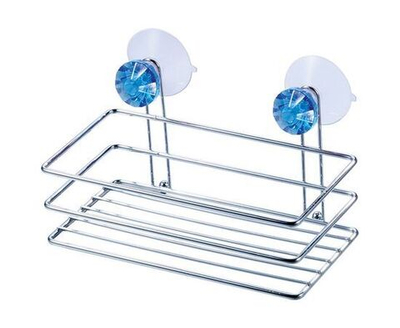 Полка для ванной подвесная на присосках Бриллиант 19,5*10*10,5см, металл, 310777, Рыжий Кот