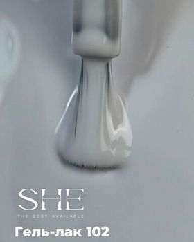She Гель-лак 102 супер белый, 10мл