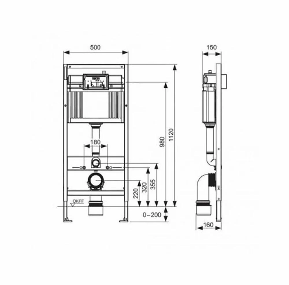 Система инсталляции для унитаза Tece K440921