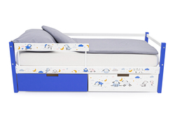 Детская кровать тахта Бельмарко Svogen сине-белый барашки