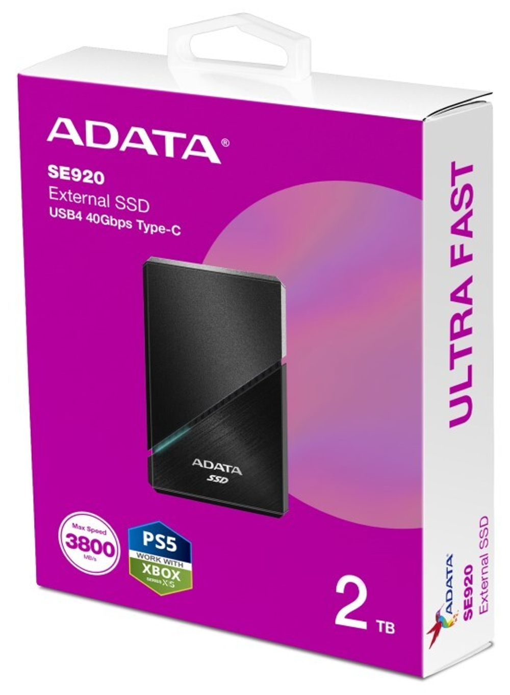 Внешний SSD USB4 ADATA SE920-2TCBK