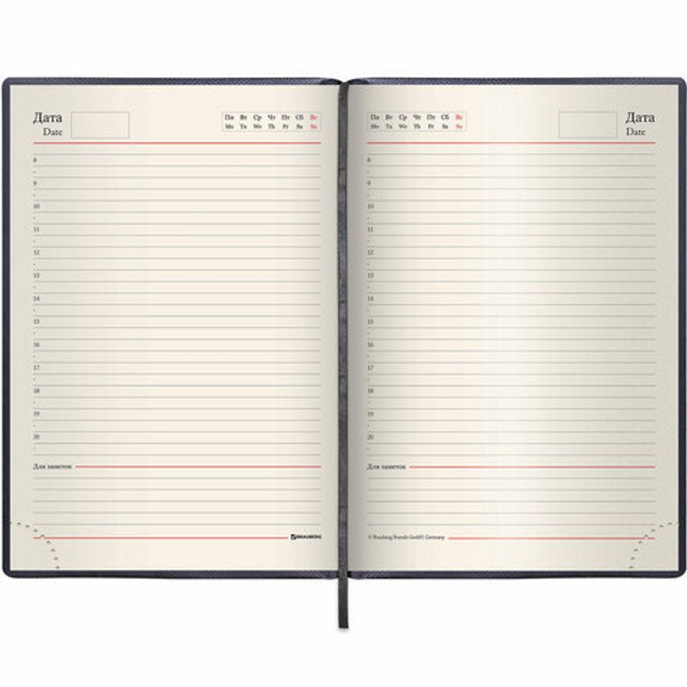 Ежедневник недатированный А5 138х213 мм BRAUBERG "Iguana" под кожу, 160 л., черный, 125089