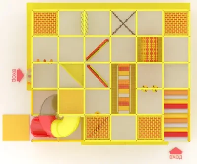 Детский игровой лабиринт «Digital» 44, 5 м² (7,3*6,1*3,8 м)