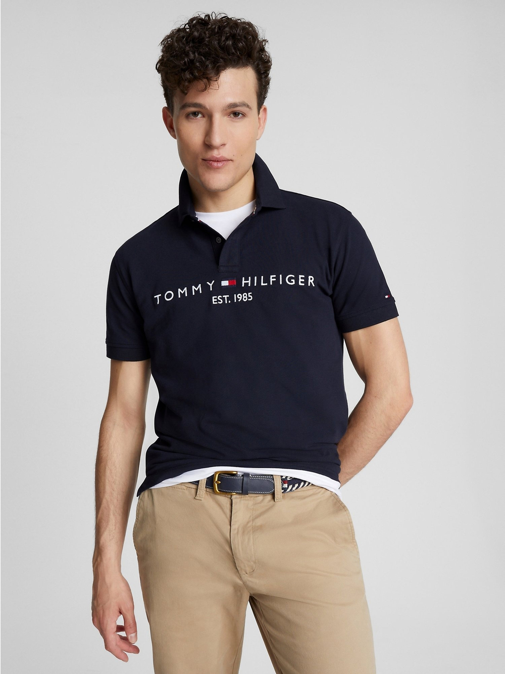 Поло Tommy Hilfiger Regular Fit Tommy Logo Desert Sky