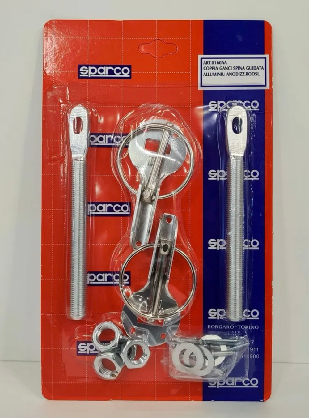 Замок на капот универсальный спортивный, нержавеющая сталь, SPA style, серебристый, TG4 (1 шт. / комплект)