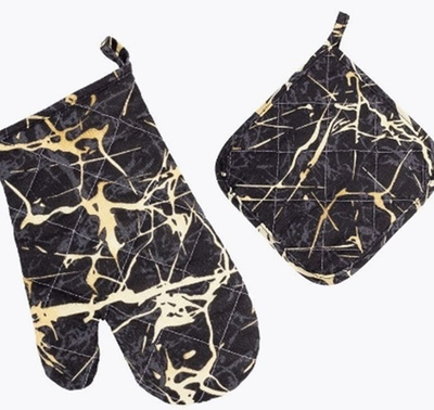 Прихватка в наборе варежкой «Marmo Nero»