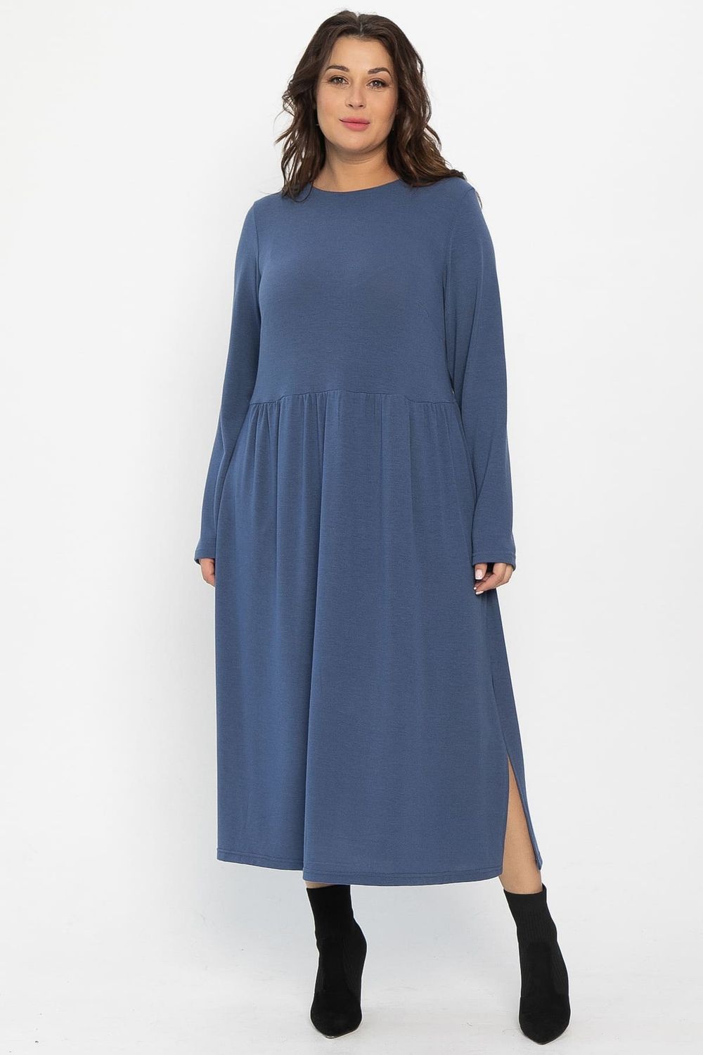 Платье трикотажное Твоя осень (синее) П14443-25М LT Collection