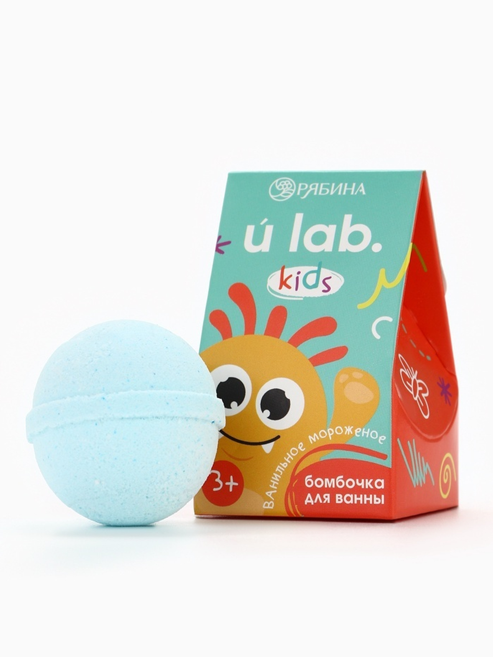 Бомбочка детская для ванны «Монстрики», аромат ванильное мороженое 40 г